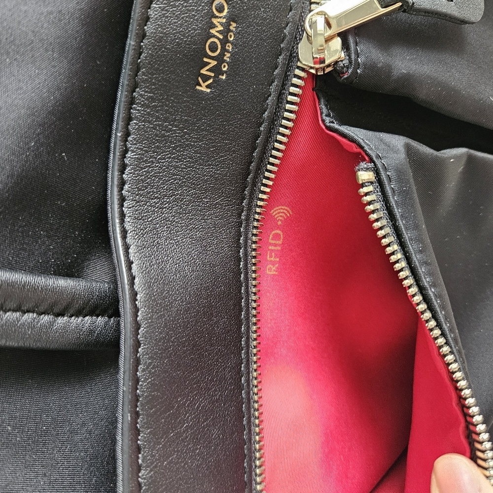 Knomo 14" Black Nylon Laptop Bag - Picture 9 of 10